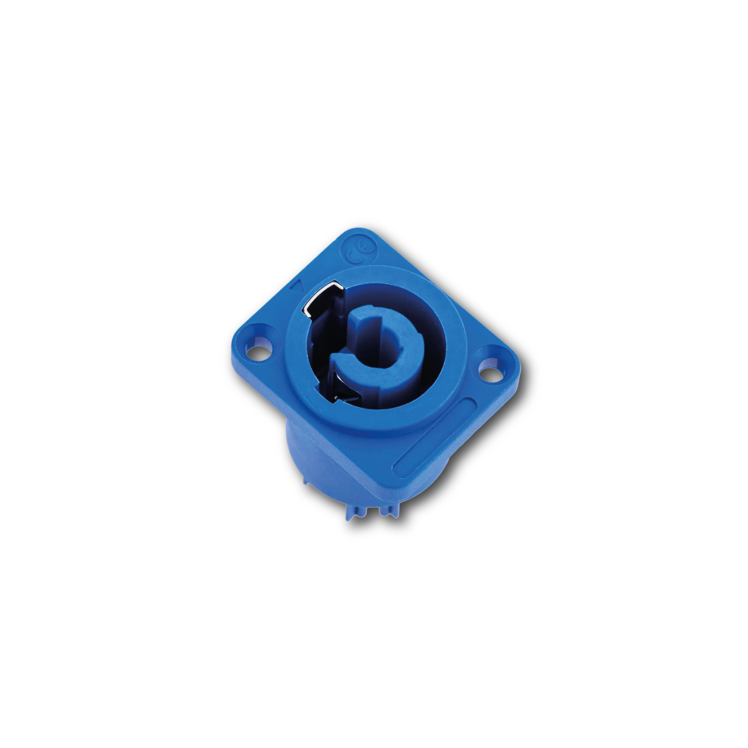 Connettore powercon da pannello blu IN